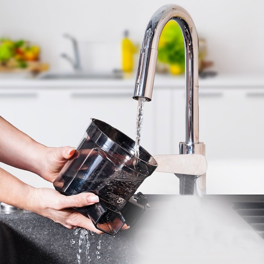 TESLA Electronics SlowJuicer Deluxe - Spremiagrumi a bassa velocità 250W/230V acciaio inossidabile/nero