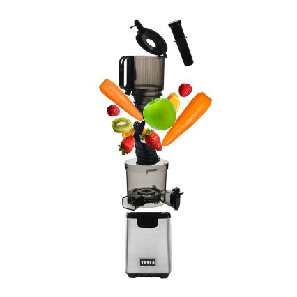 TESLA Electronics SlowJuicer Deluxe - Spremiagrumi a bassa velocità 250W/230V acciaio inossidabile/nero