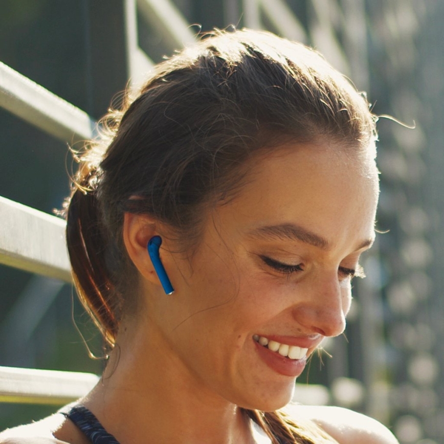 TESLA Electronics - Wireless earphones 300 mAh + 2x 25 mAh IPX4 blu