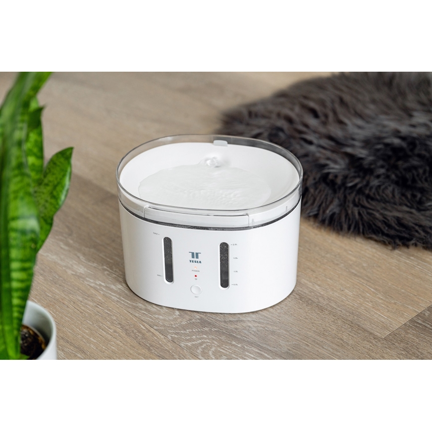 TESLA Smart - Fontana smart per animali domestici con sterilizzazione UV 2 l 5V Wi-Fi