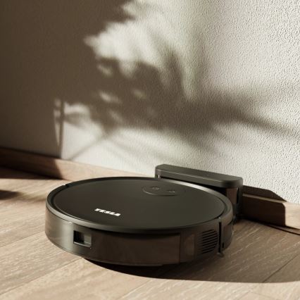 TESLA Smart - Aspirapolvere robot intelligente 2 in 1 2000 mAh Wi-Fi nero + telecomando
