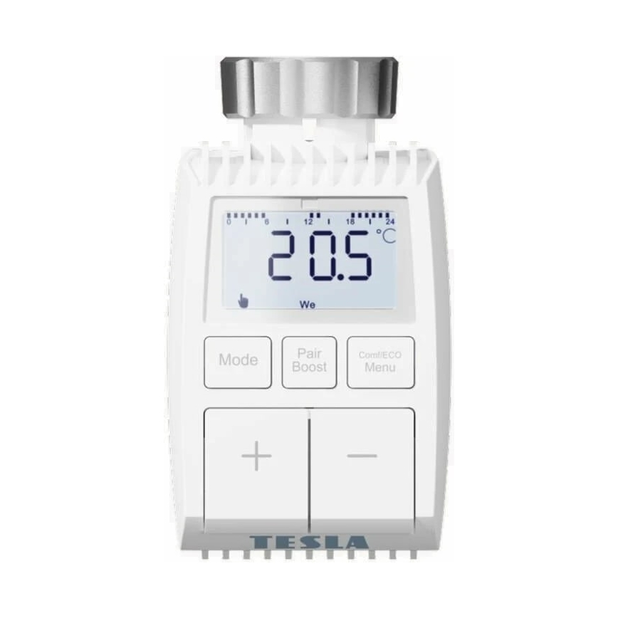 TESLA Smart - SET 3x Testa termostatica smart senza fili + intelligente gateway Hub Zigbee Wi-Fi