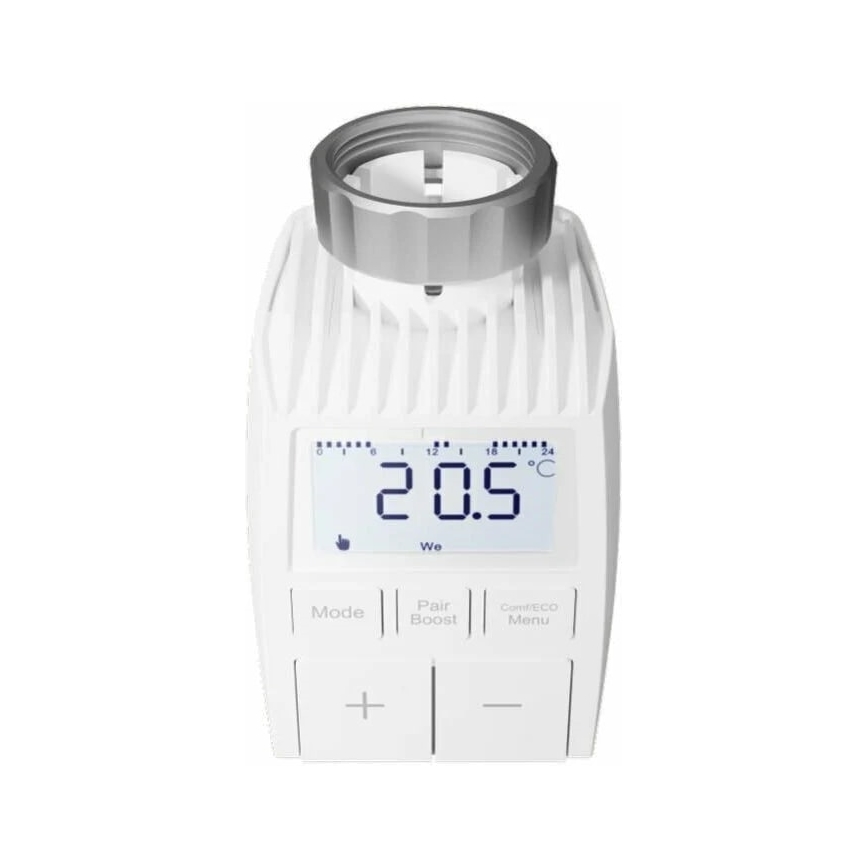 TESLA Smart - SET 3x Testa termostatica smart senza fili + intelligente gateway Hub Zigbee Wi-Fi