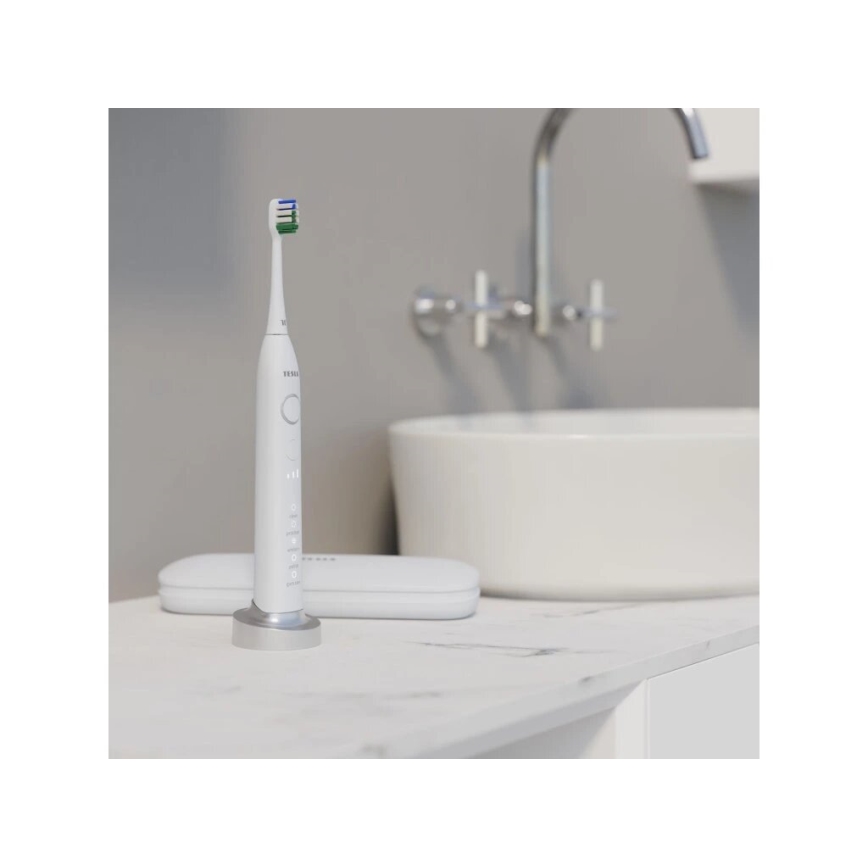 TESLA Smart - SET 4x Testine di ricambio per spazzolino sonico TS400 bianco