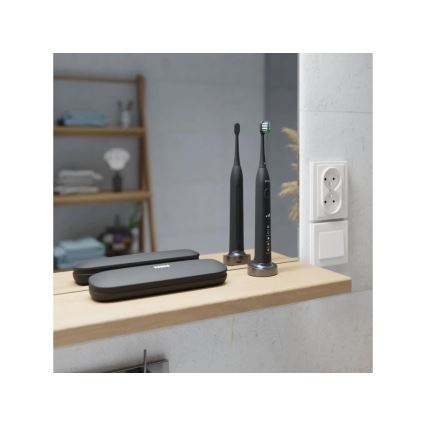 TESLA Smart - SET 4x Testina di ricambio per spazzolino sonico TS400 nero