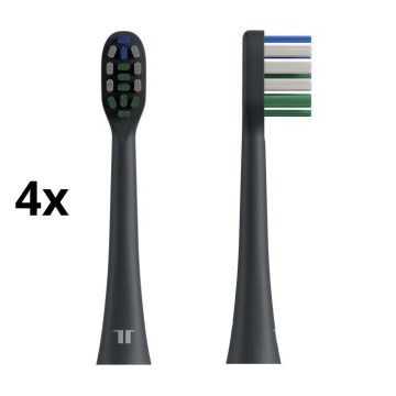 TESLA Smart - SET 4x Testine di ricambio per spazzolino sonico TS400 nero