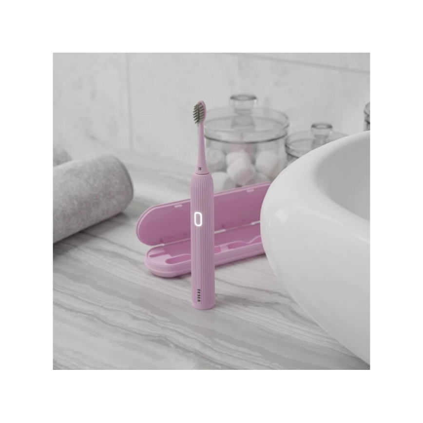 TESLA Smart - Spazzolino sonico intelligente TS200 DELUXE rosa
