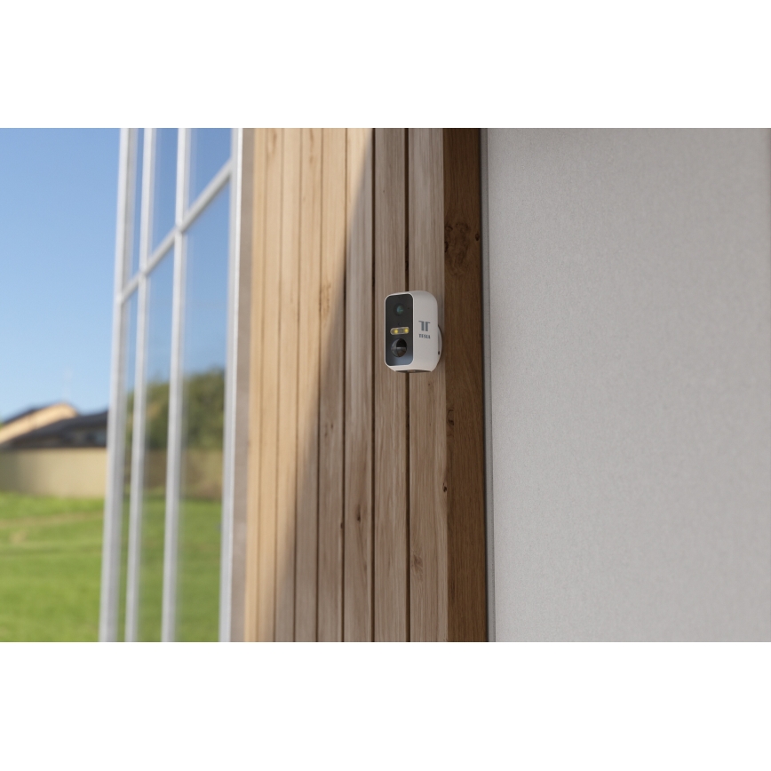 TESLA Smart - Telecamera smart per esterni con sensore 2K 1296p 9600 mAh 5V Wi-Fi IP65