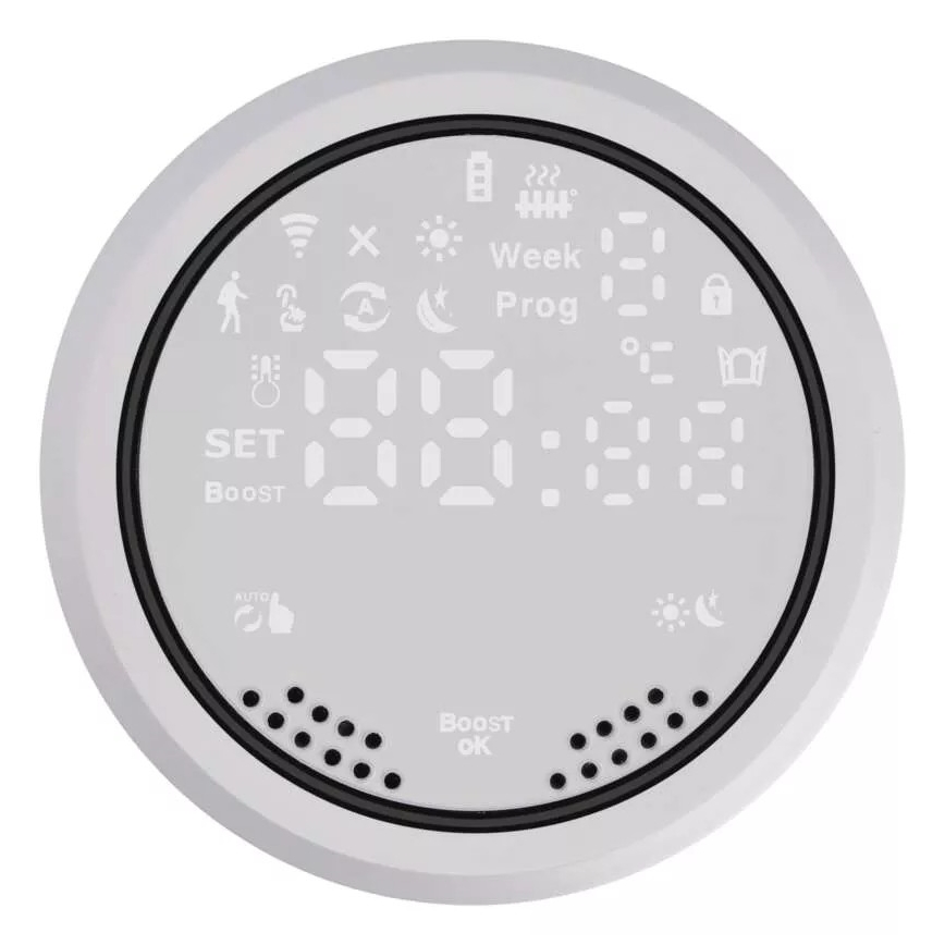 Testa termostatica intelligente con display LCD GoSmart M30x1,5 2xAA/1,5V Tuya