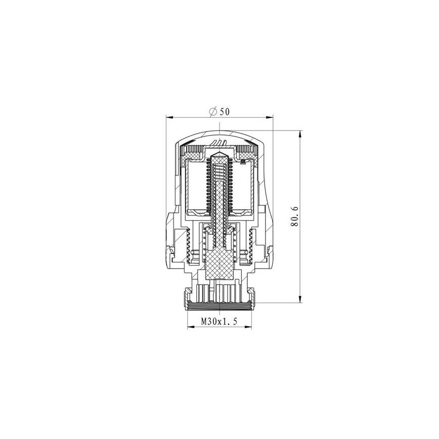 Testa termostatica M30x1,5