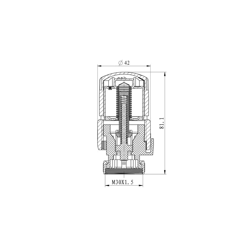 Testa termostatica M30x1,5