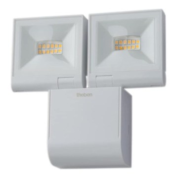 theben - Proiettore LED da parete 2xLED/10W/230V bianco IP55