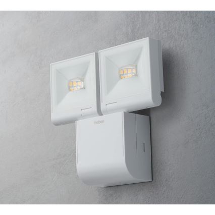 theben - Proiettore LED da parete 2xLED/10W/230V bianco IP55