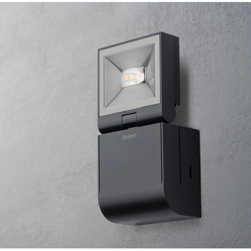 theben - Proiettore LED da parete LED/10W/230V nero IP55