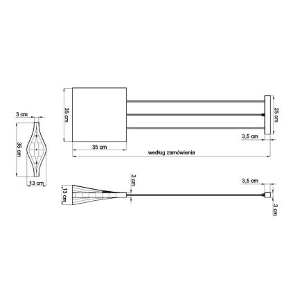 Thoro TH.007 - Lampadario a sospensione con filo TUNG 1xE27/60W/230V