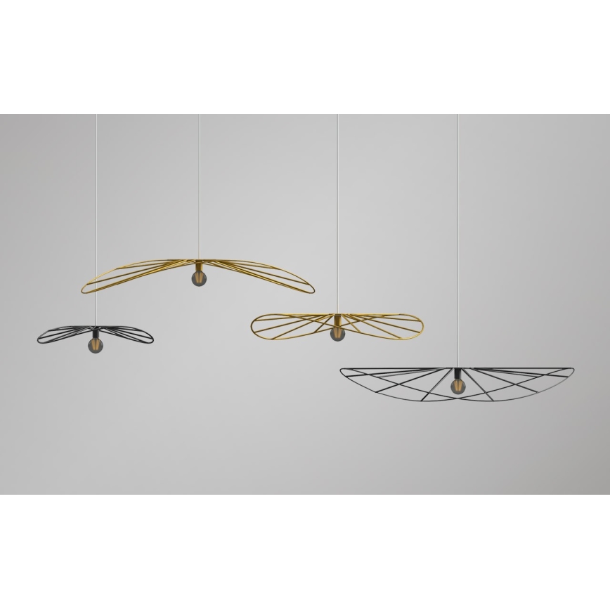 Thoro TH.011 - Lampadario a sospensione ESKOLA 1xE27/60W/230V nero