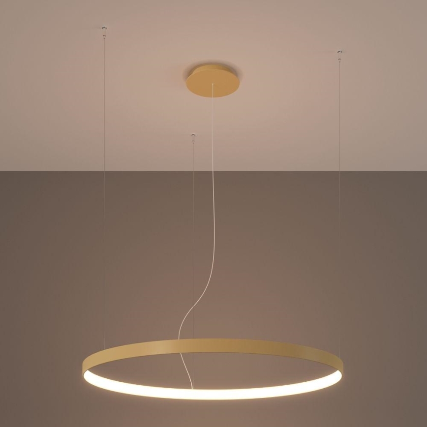 Thoro TH.174 - Lampadario LED a sospensione con filo RIO LED/50W/230V CRI 90 3000K diametro 78 cm oro