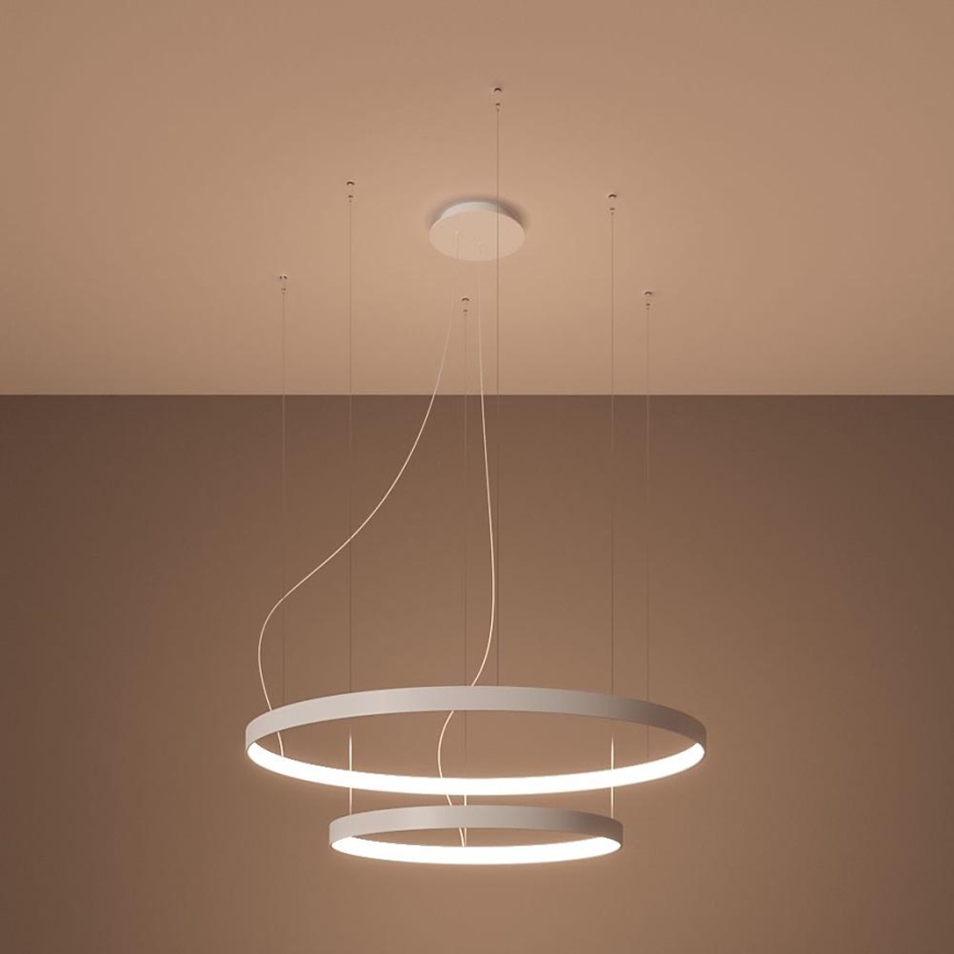 Thoro TH.176 - Lampadario LED a sospensione con filo RIO LED/80W/230V CRI 90 3000K bianco