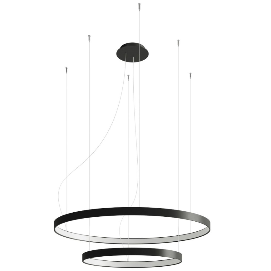 Thoro TH.212 - Lampadario LED a sospensione con filo RIO LED/80W/230V CRI 95 4000K nero