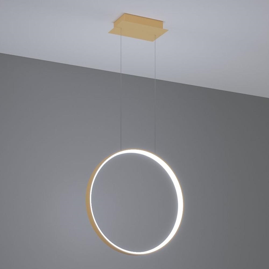 Thoro TH.221 - Lampadario LED a sospensione con filo RIO LED/30W/230V CRI 95 4000K diametro 55 cm oro