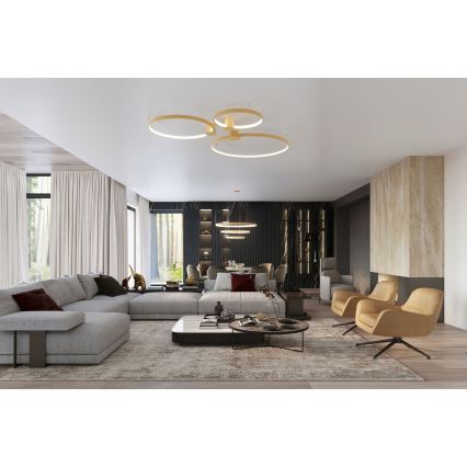 Thoro TH.223 - Plafoniera LED RIO, 30W/230V, CRI 98, 4000K, Ø 55 cm, finitura dorata