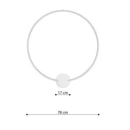 Thoro TH.224 - Plafoniera LED RIO LED/50W/230V CRI90 3000K diametro 78 cm oro