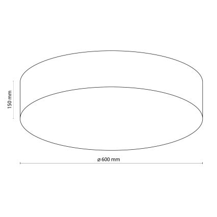 TK Lighting 1584 - Plafoniera RONDO 4xE27/15W/230V