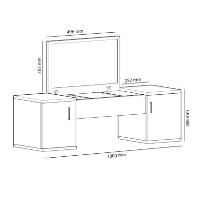 Toeletta MERCAN 39x100 cm bianco