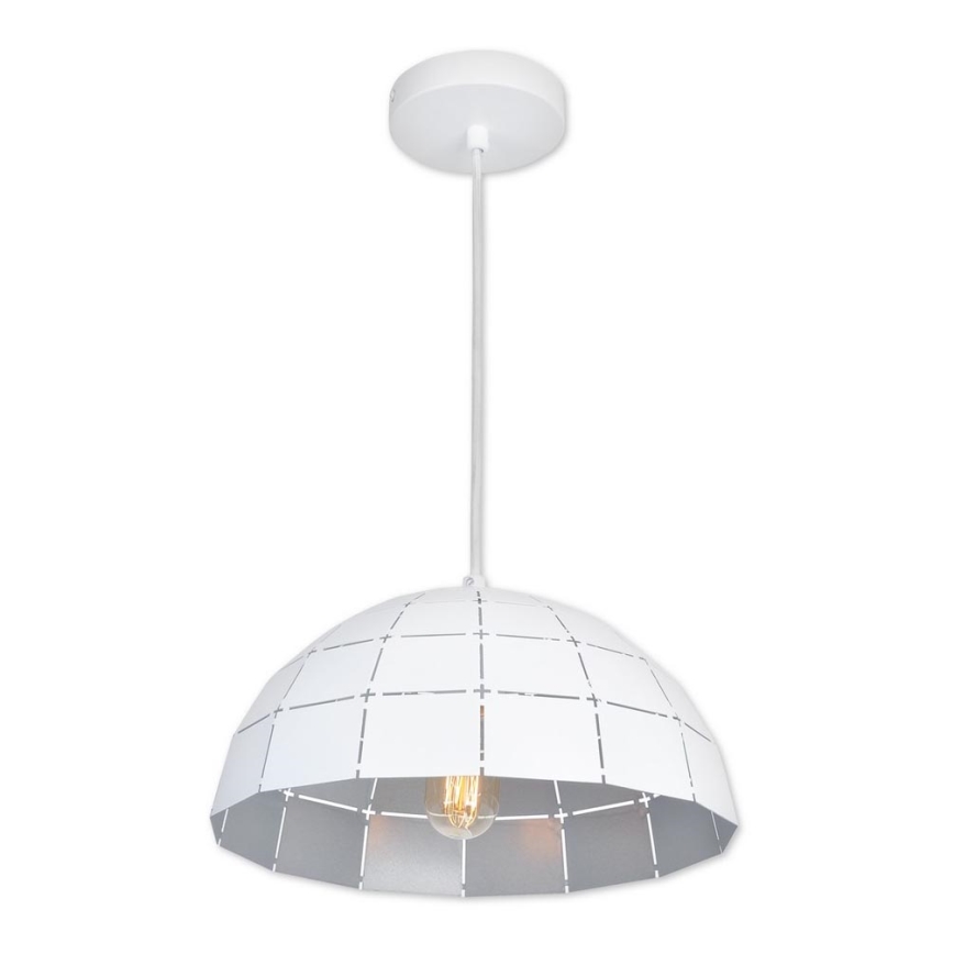 Top Lampada Apolo 30B - Lampadario a sospensione con filo APOLO 1xE27/40W/230V bianco/argento