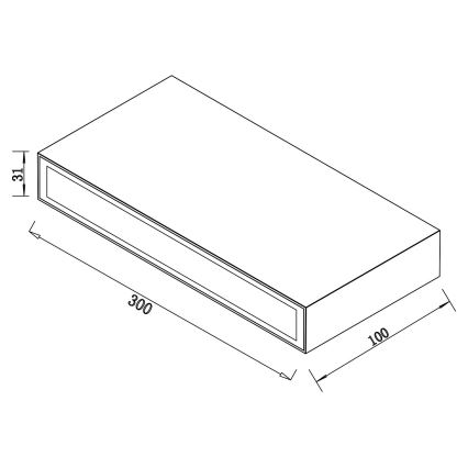 Top Lampada - Applique a LED da esterno OBLIGO LED/12W/230V IP65 bianco