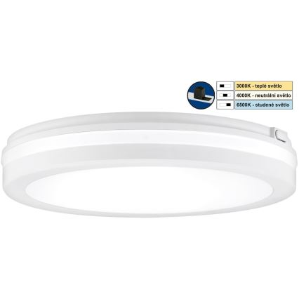 Top Lampada - Lampada LED da bagno COMET LED/24W/230V 3000/4000/6500K IP54 diametro 30 cm bianco