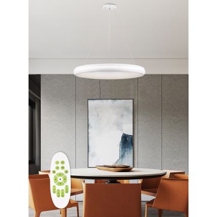 Top Lampada - Lampadario a sospensione con filo LED dimmerabile FUTURA LED/60W/230V bianco + telecomando