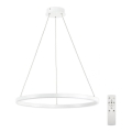 Top Lampada - Lampadario a sospensione con filo LED dimmerabile SATURN LED/30W/230V 3000-6500K bianco + telecomando