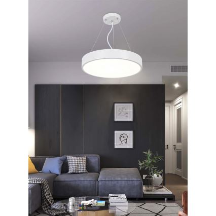 Top Lampada Metal 40BZ +TC - Lampadario LED dimmerabile  a sospensione con filo METAL LED/51W/230V + +Telecomando bianco