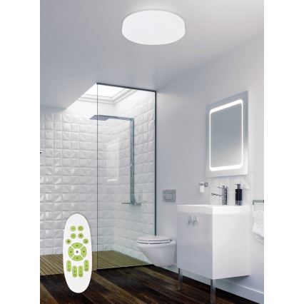 Top Lampada - Plafoniera LED dimmerabile da bagno TWISTER LED/51W/230V IP44 + telecomando