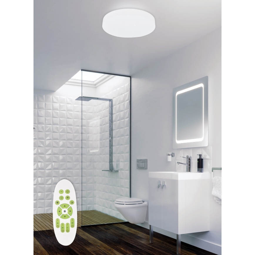 Top Lampada - Plafoniera LED dimmerabile da bagno TWISTER LED/51W/230V IP44 + telecomando