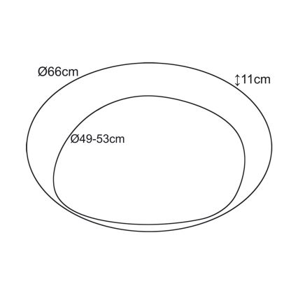 Top Lampada - Plafoniera LED dimmerabile STONE LED/51W/230V 3000-6500K + telecomando