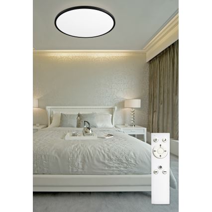 Top Lampada - Plafoniera LED dimmerabile REVIT LED/70W/230V 3000-6500K diametro 75 cm nero + telecomando