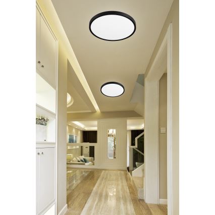 Top Lampada - Plafoniera LED dimmerabile REVIT LED/70W/230V 3000-6500K diametro 75 cm nero + telecomando