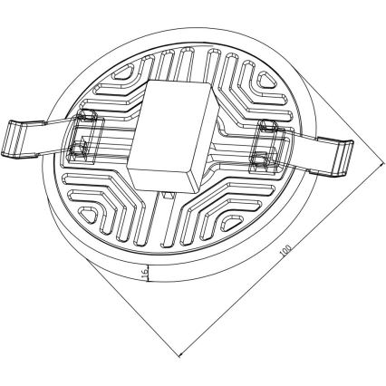 Top Lampada POLAR K 10 - LED Lampada da soffitto ad incasso POLAR LED/10W/230V