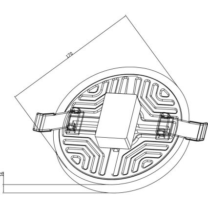 Top Lampada POLAR K 22 - LED Lampada da soffitto ad incasso POLAR LED/22W/230V