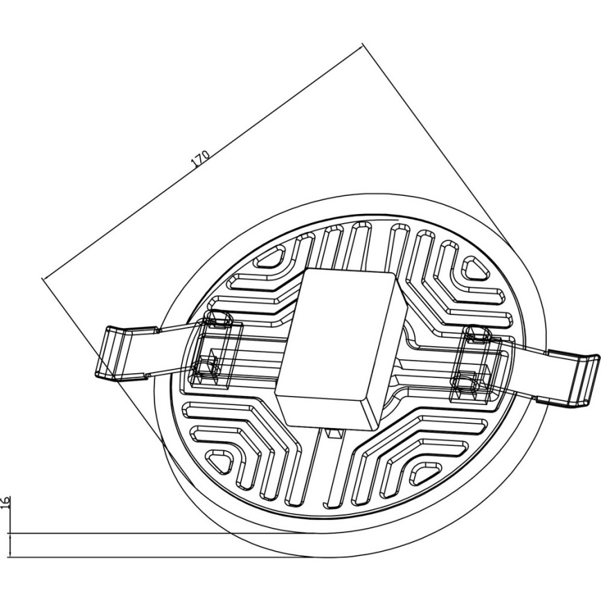 Top Lampada POLAR K 22 - LED Lampada da soffitto ad incasso POLAR LED/22W/230V