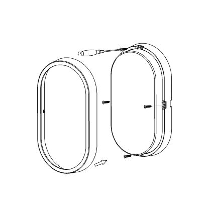 Top Light - Applique da esterno BARI LED/15W/230V 4000K IP54
