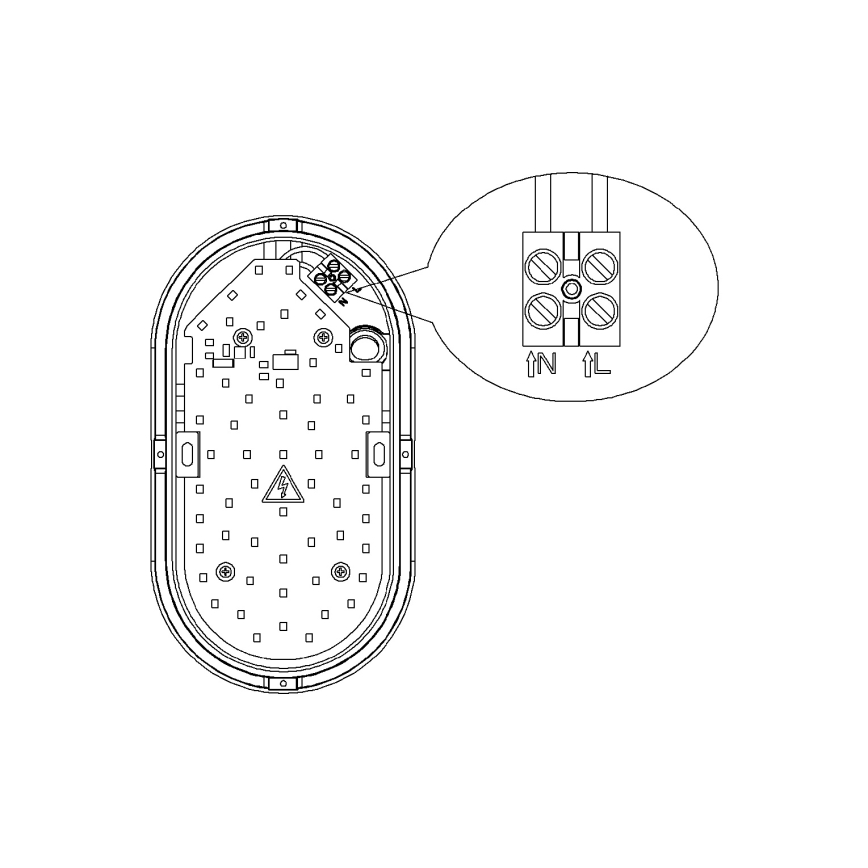 Top Light - Applique da esterno BARI LED/15W/230V 4000K IP54