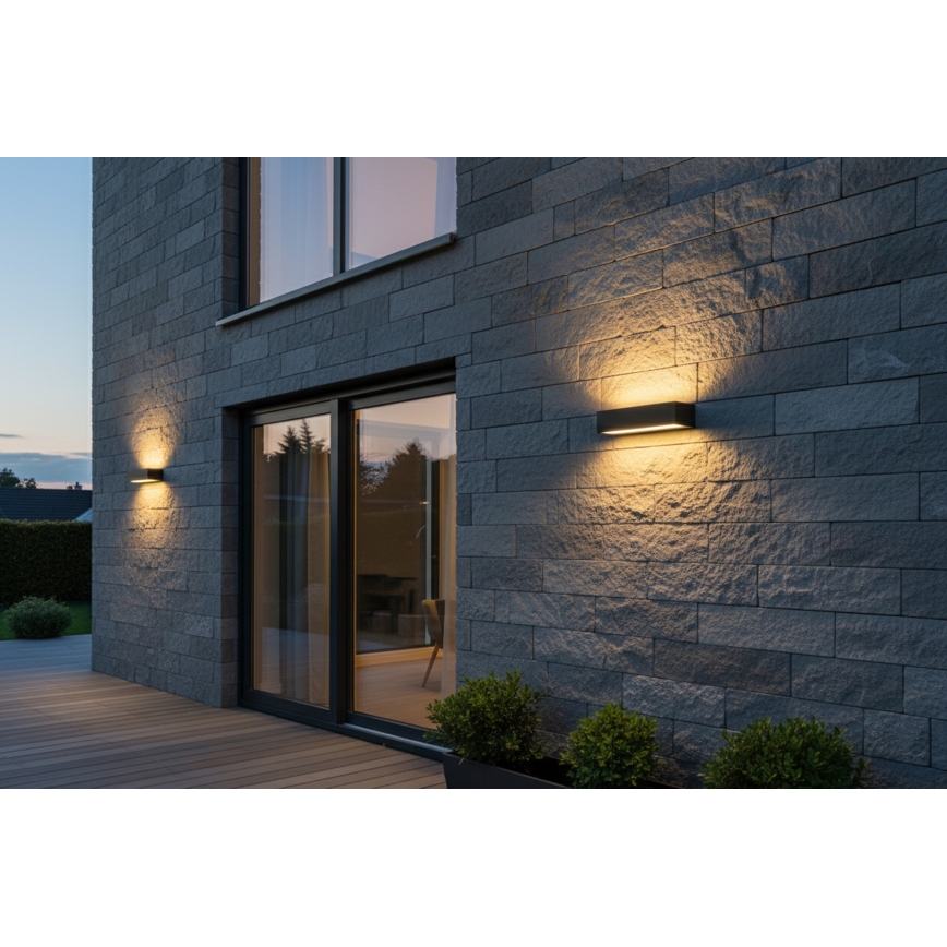 Top Light - Applique da esterno LED IMOLA LED/16W/230V 3000/4000/6000K IP54 30 cm nero