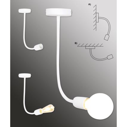 Top Light Galileo 1 B - Lampadario a sospensione con supporto rigido 1xE27/40W/230V bianco