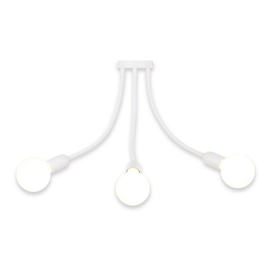 Top Light Galileo 3 B - Lampadario a sospensione con supporto rigido 3xE27/40W/230V bianco