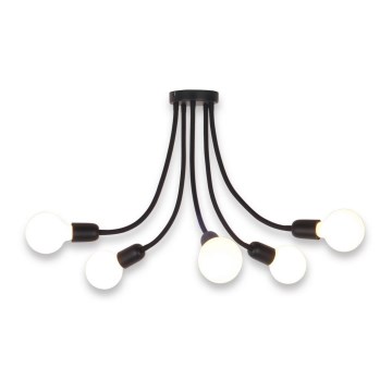 Top Light Galileo 5 C - Lampadario a sospensione con supporto rigido 5xE27/40W/230V nero