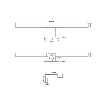 Top Light - Illuminazione a LED per specchi da bagno OREGON LED/7W/230V 40 cm IP44