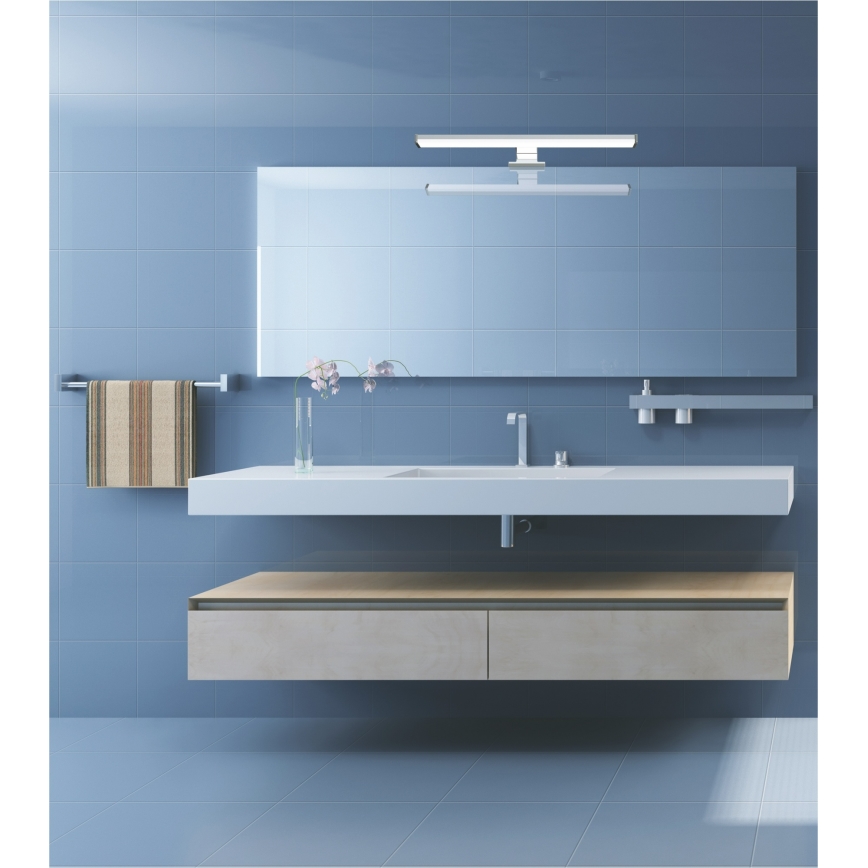 Top Light - Illuminazione a LED per specchio da bagno TEXAS LED/8W/230V 3000/4000/6500K IP44 40 cm Cromo opaco